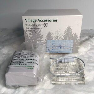 NEW Department 56 Christmas Icy Village "LIT ICE CASTLE STEPS" Accessory 6005529